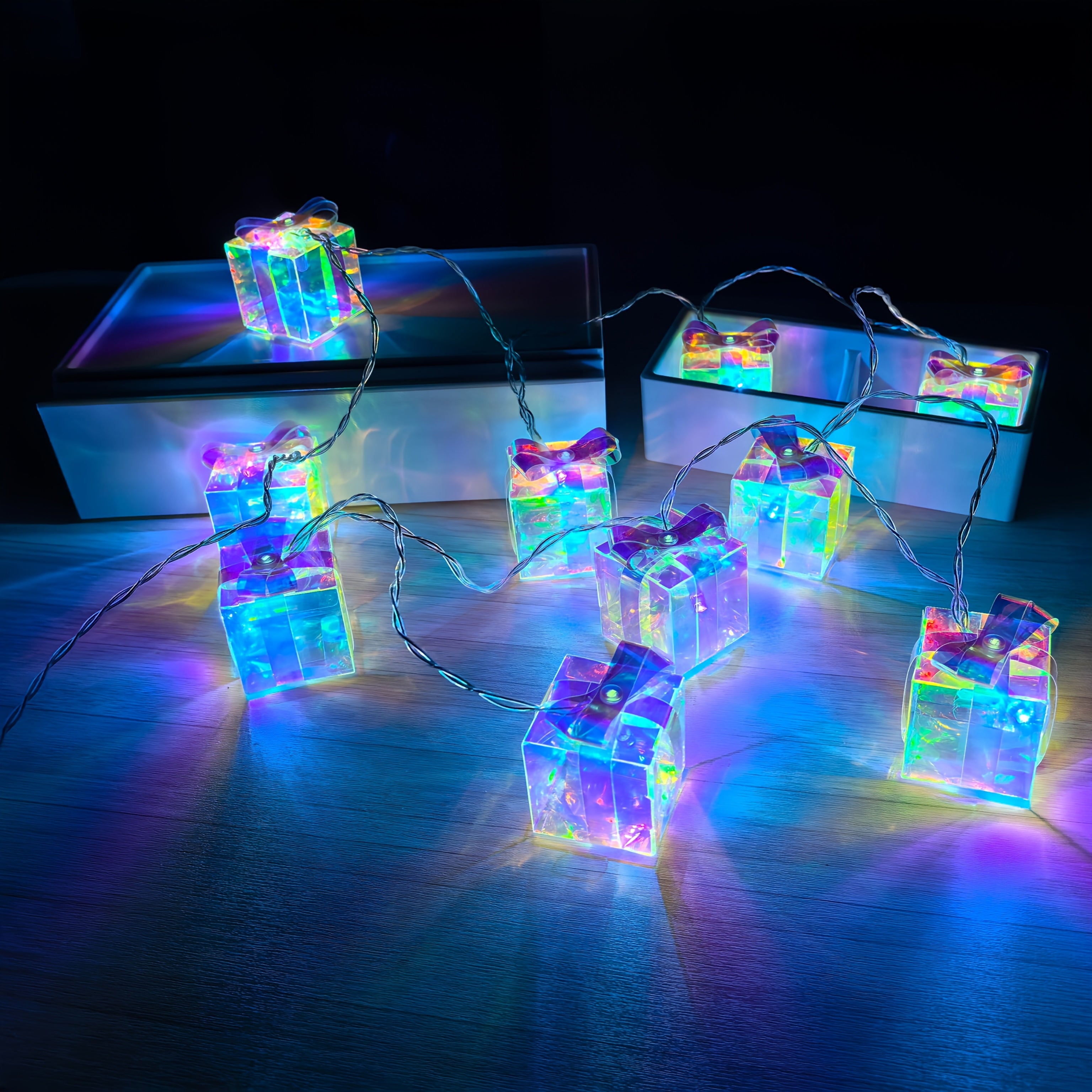 Lampki świąteczne - prezenty