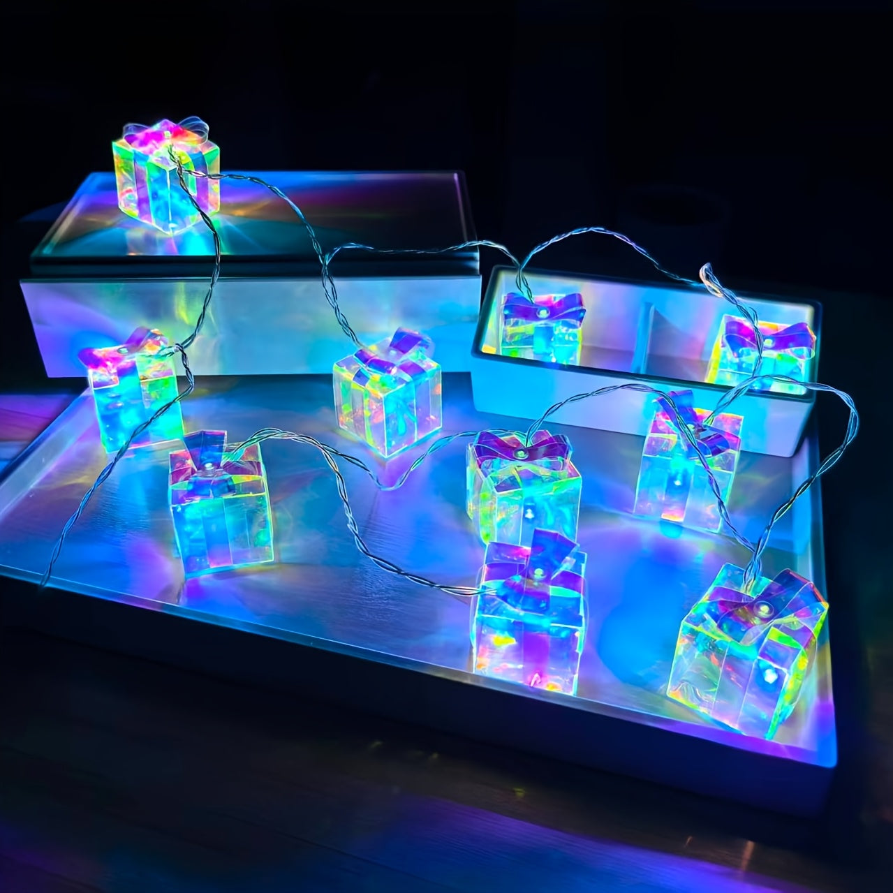 Lampki świąteczne - prezenty